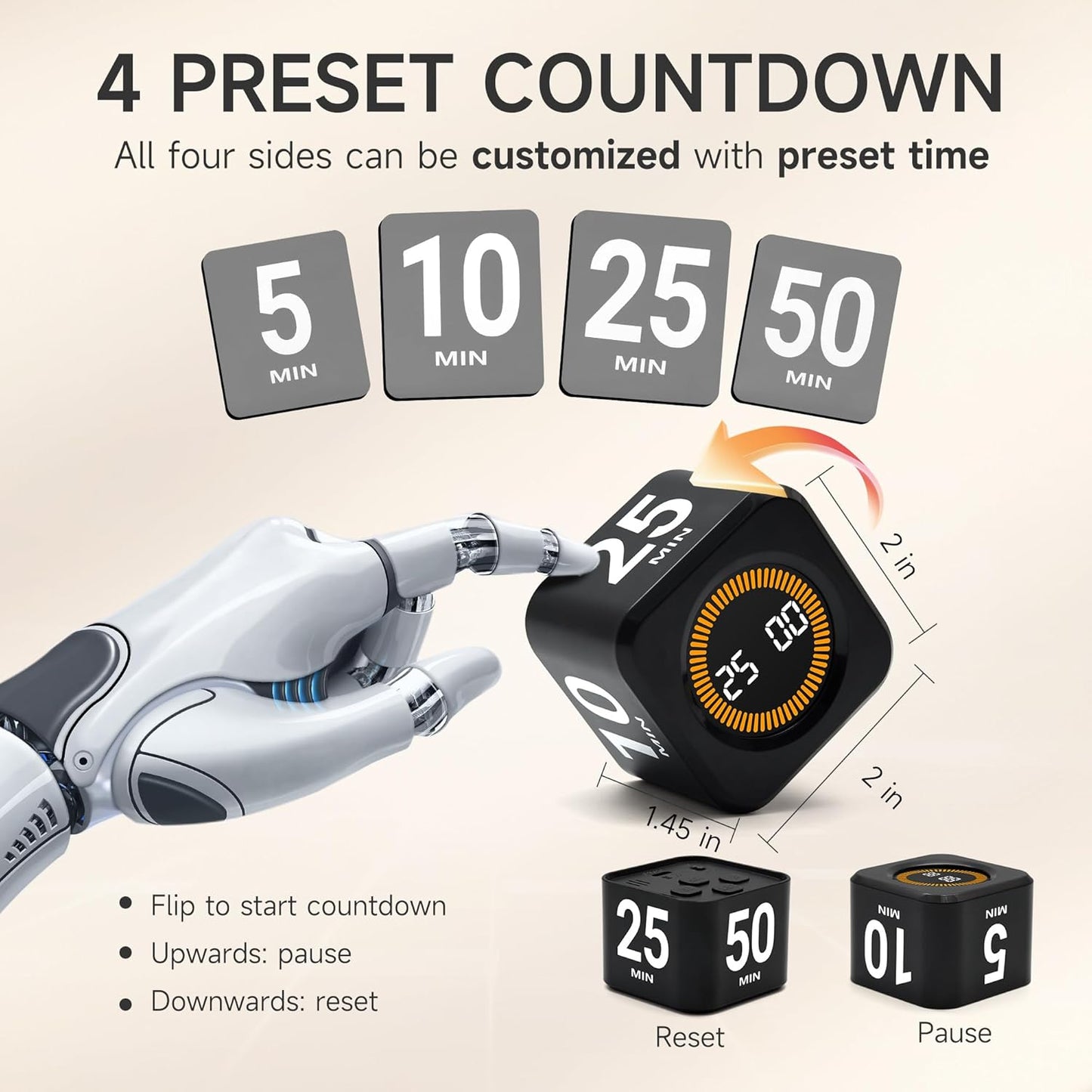 Pomodoro Effect Timer – Midnight Black Edition