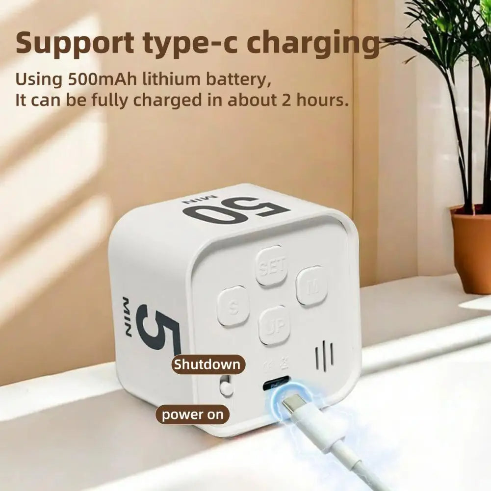 Pomodoro Timer 25 Minute Cube – White Edition by 25Mint