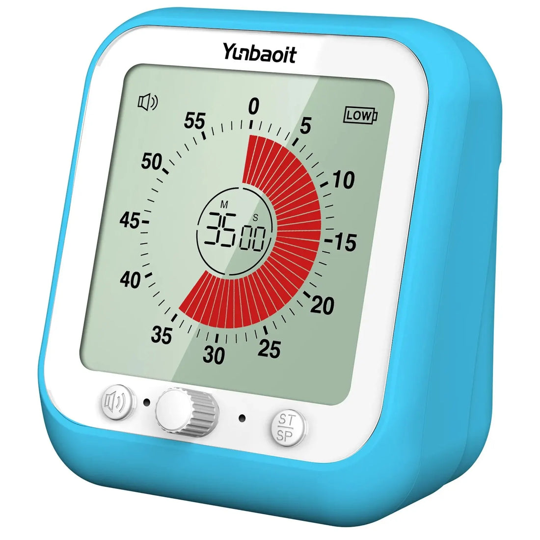 Physical visual timer on clean desk for digital detox and screen-free focus sessions