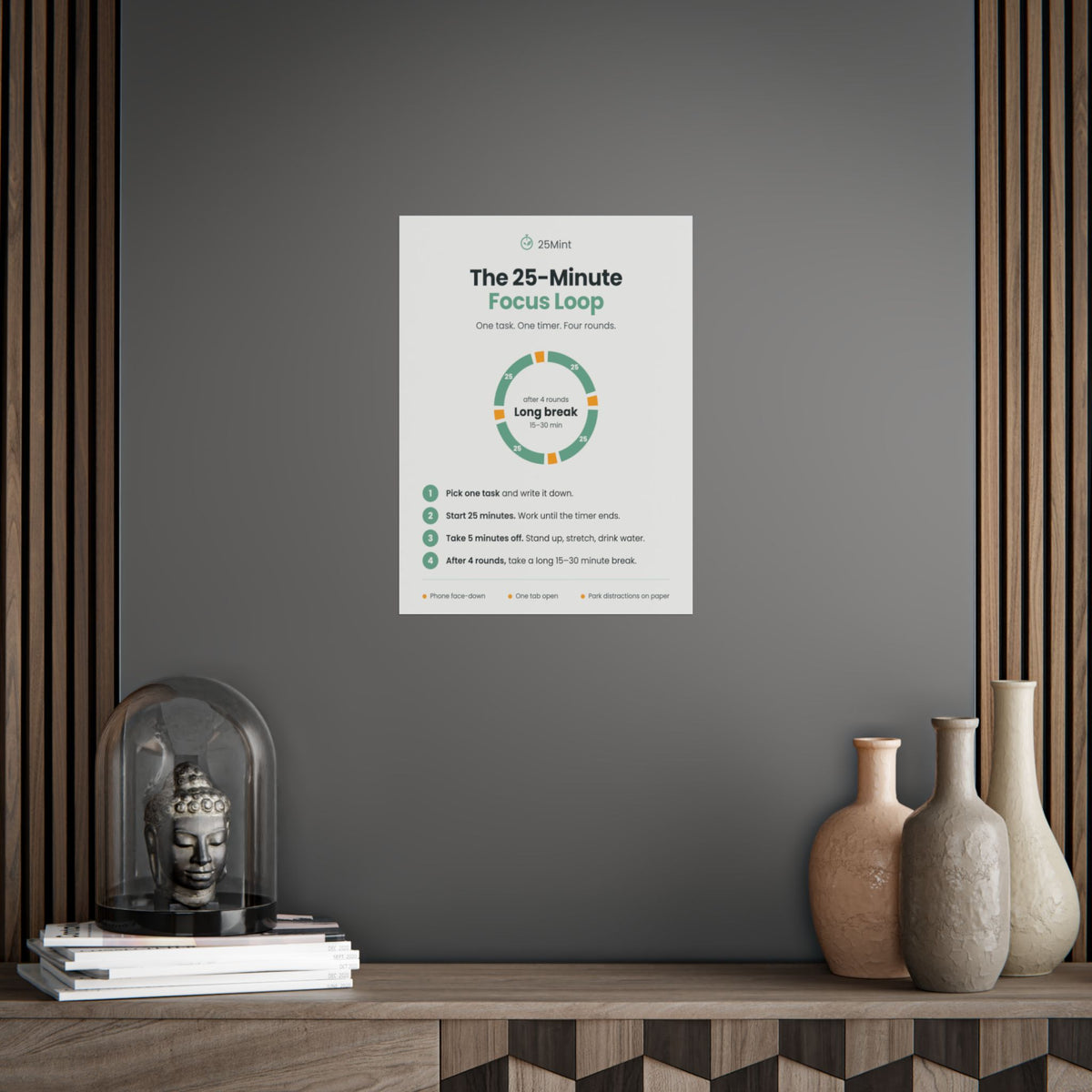 The 25-Minute Focus Loop Poster | 16x20 Matte Print