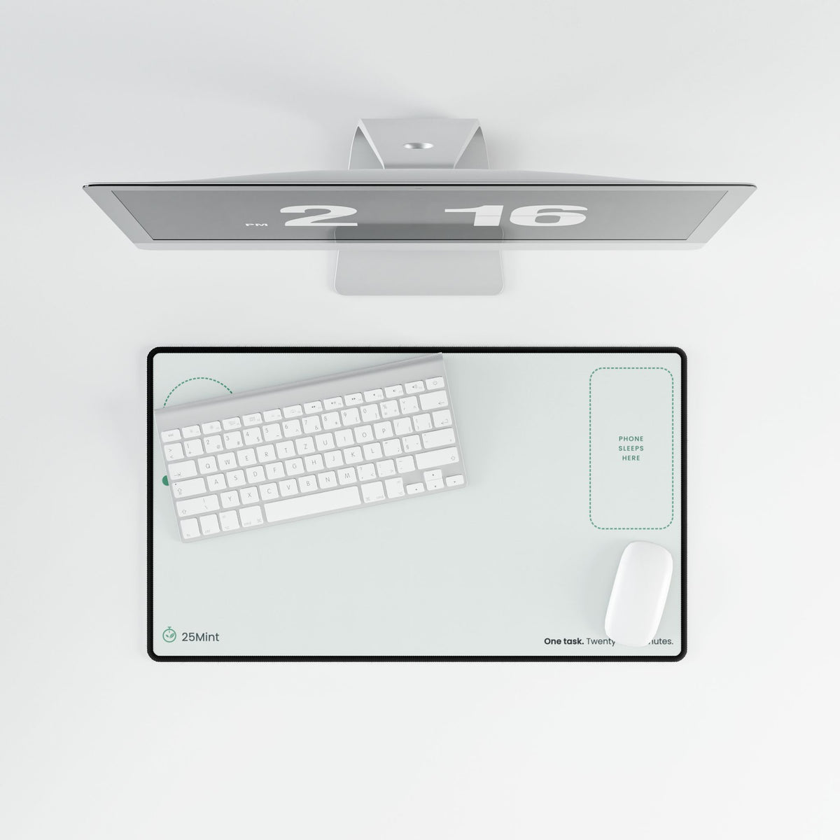 Focus Desk Mat | Timer & Phone Zones, 60 x 35 cm
