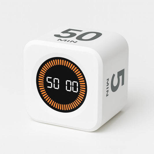 Pomodoro Timer 25 Minute Cube – White Edition by 25Mint