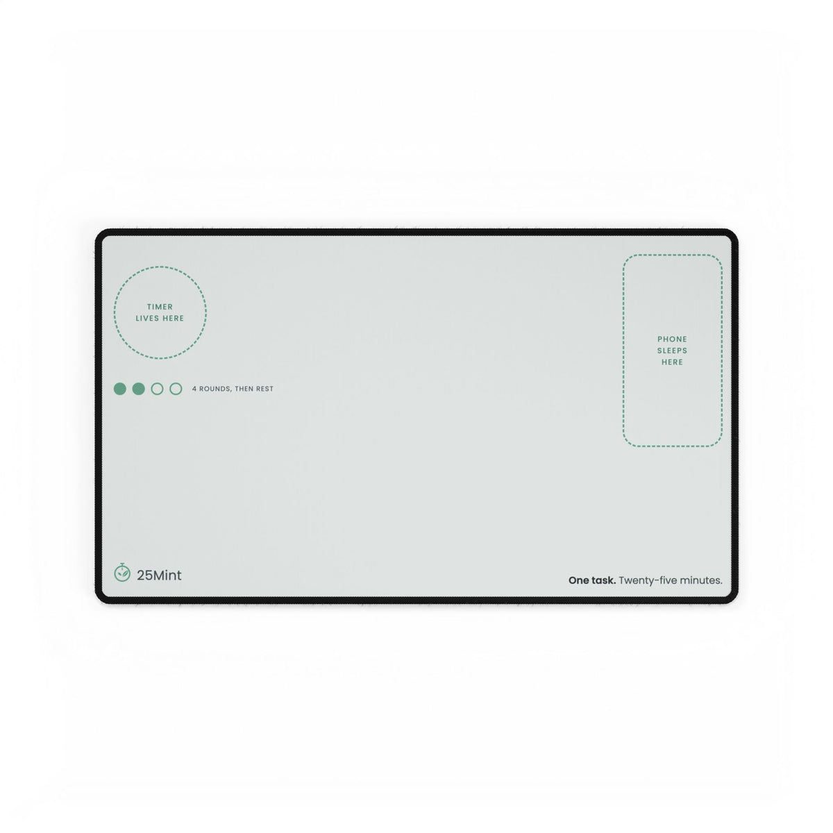 Focus Desk Mat | Timer & Phone Zones, 60 x 35 cm