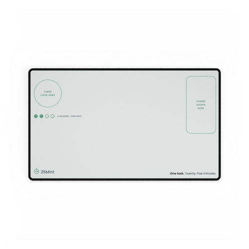 Focus Desk Mat | Timer & Phone Zones, 60 x 35 cm