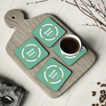 Break Time Coaster Set of 4 | Square Focus Coasters by 25Mint