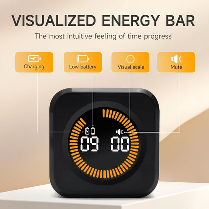 Pomodoro Effect Timer – Midnight Black Edition