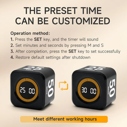 Pomodoro Effect Timer – Midnight Black Edition