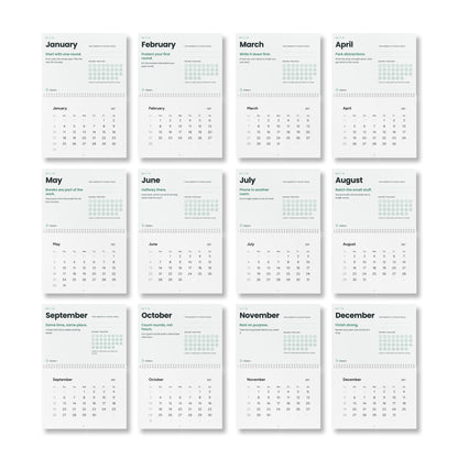 2027 Focus Wall Calendar | Monthly Round Tracker by 25Mint