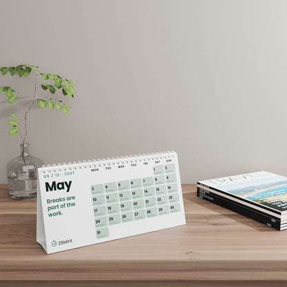 2027 Desk Focus Calendar | Daily Round Tracker by 25Mint