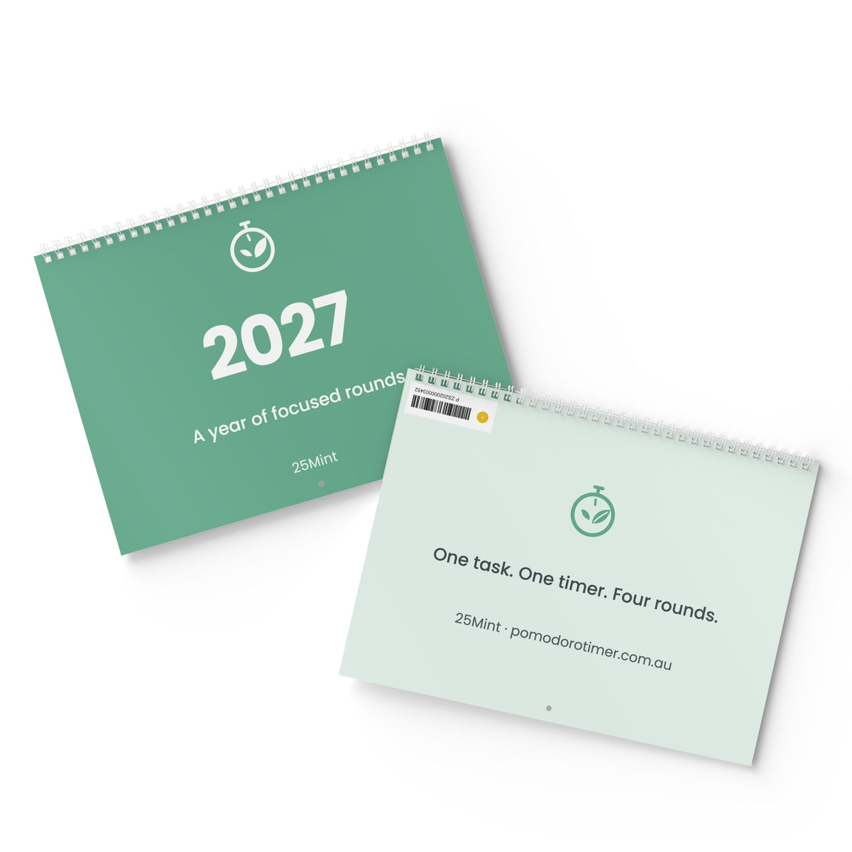 2027 Focus Wall Calendar | Monthly Round Tracker by 25Mint