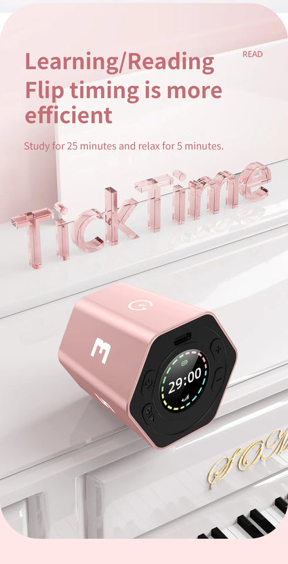 Hexagon LED Flip Timer - top view