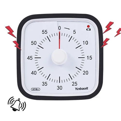 Visual Timer with Protective Case 60 Min - in home office setting