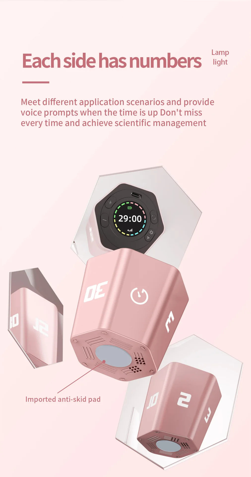 Hexagon LED Flip Timer - product comparison view