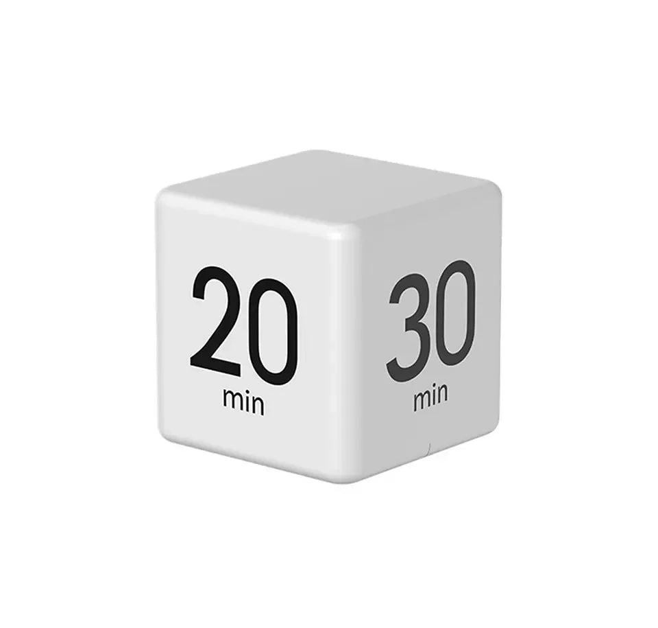 LED Flip Cube Timer 4-in-1 - in home office setting