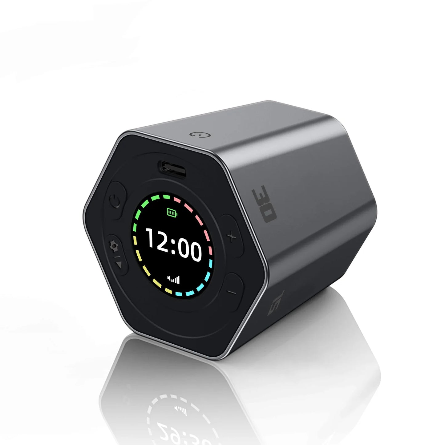 Hexagon LED Flip Timer - alternate angle