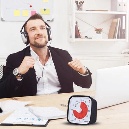 Visual Timer with Protective Case 60 Min - colour options display