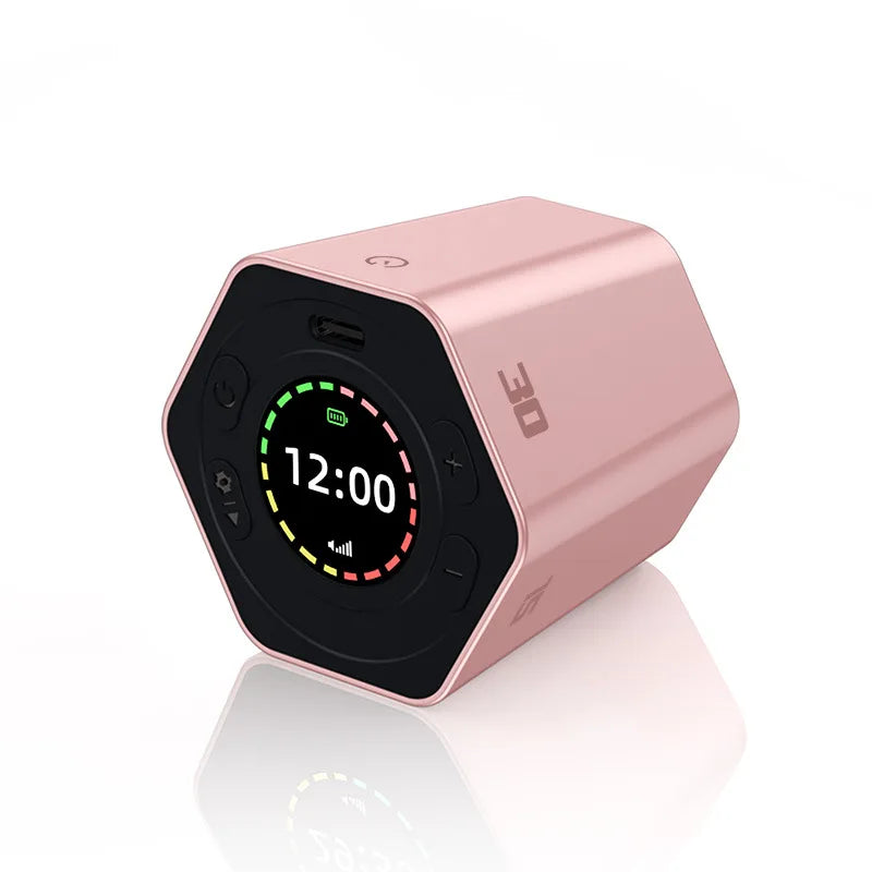 Hexagon LED Flip Timer - detail close-up view