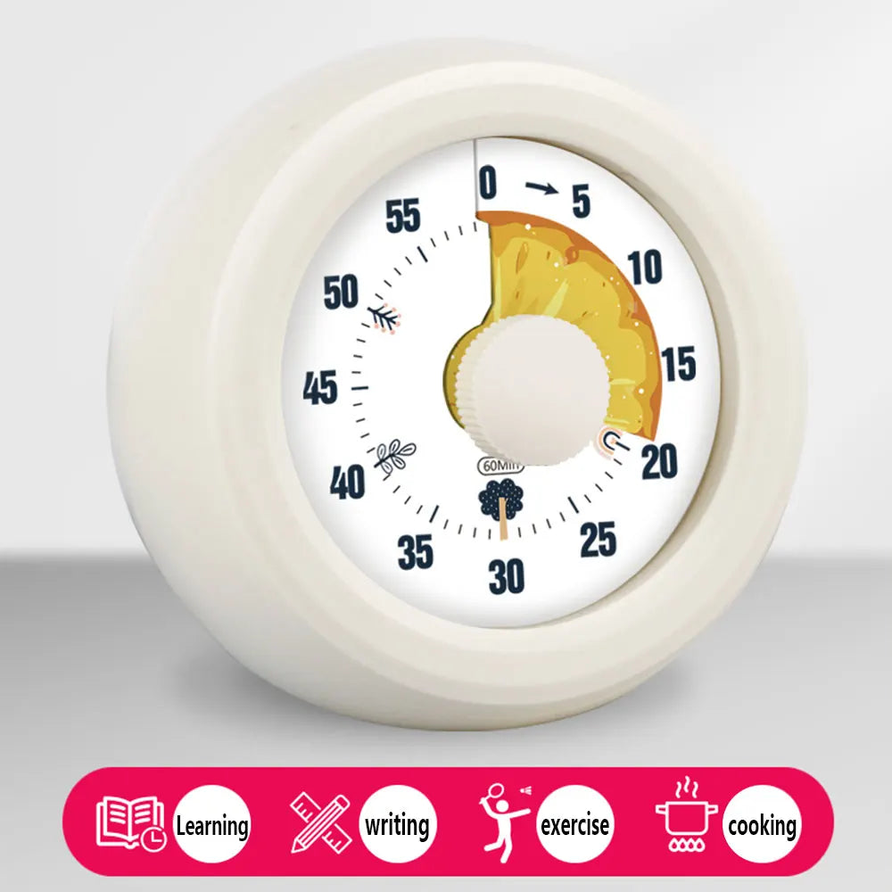 Round Visual Timer 60 Min - back view