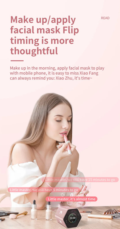 Hexagon LED Flip Timer - in classroom setting