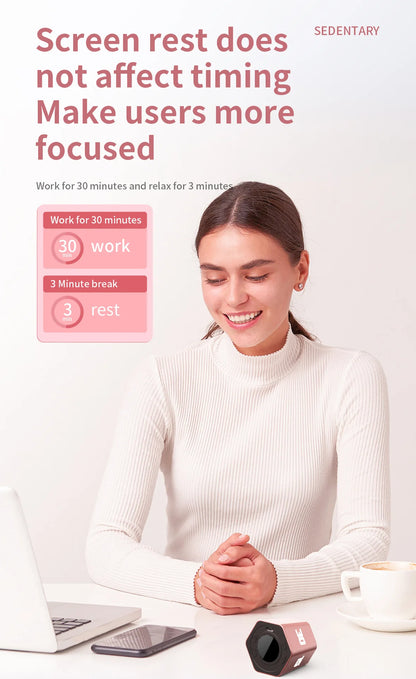 Hexagon LED Flip Timer - back view