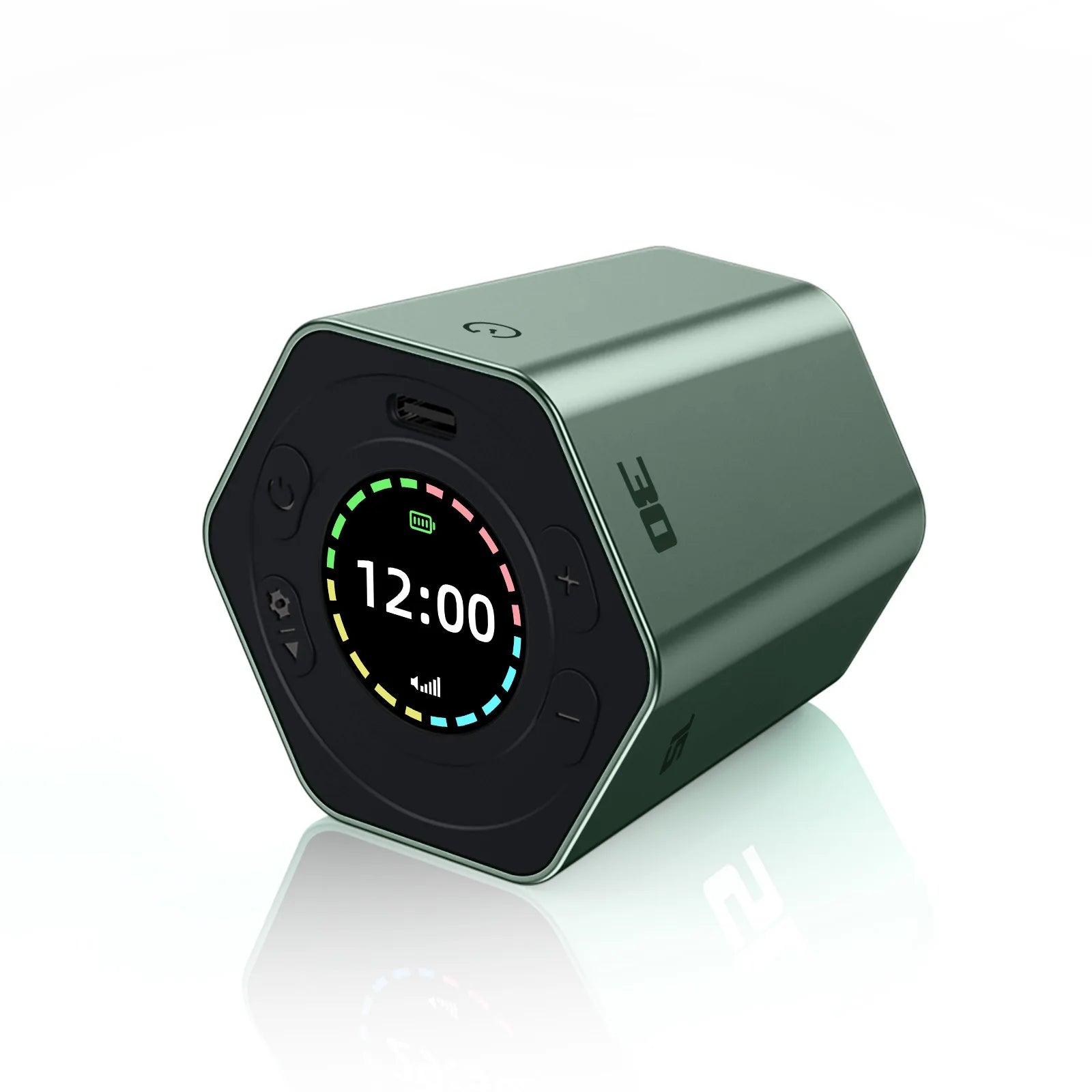 Hexagon LED Flip Timer - alternate angle