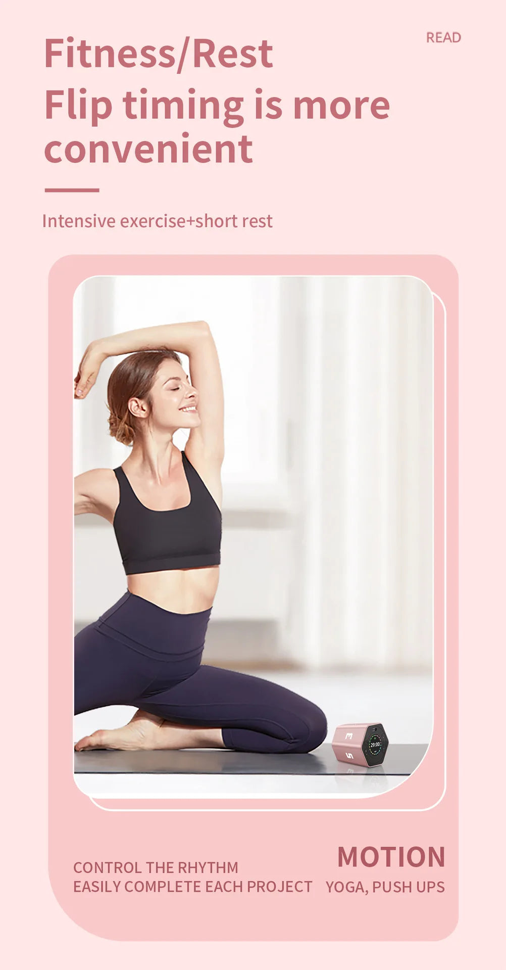 Hexagon LED Flip Timer - with packaging