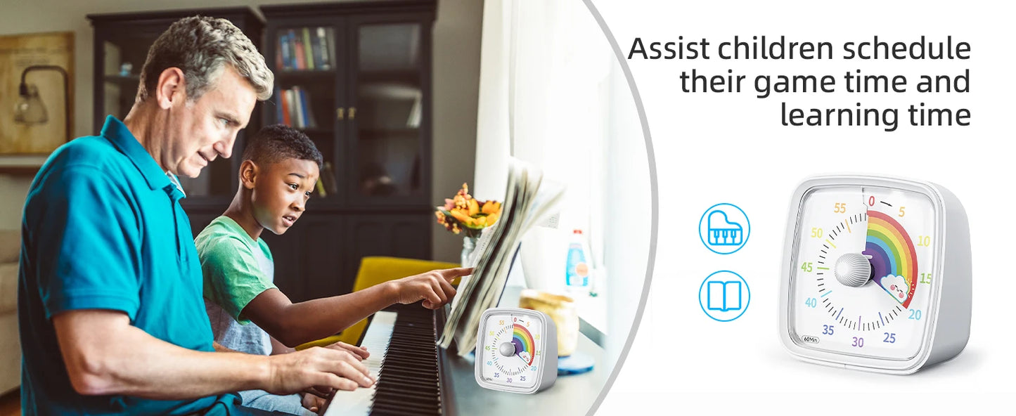 Kids Night Light Visual Timer 60 Min - size and dimensions reference