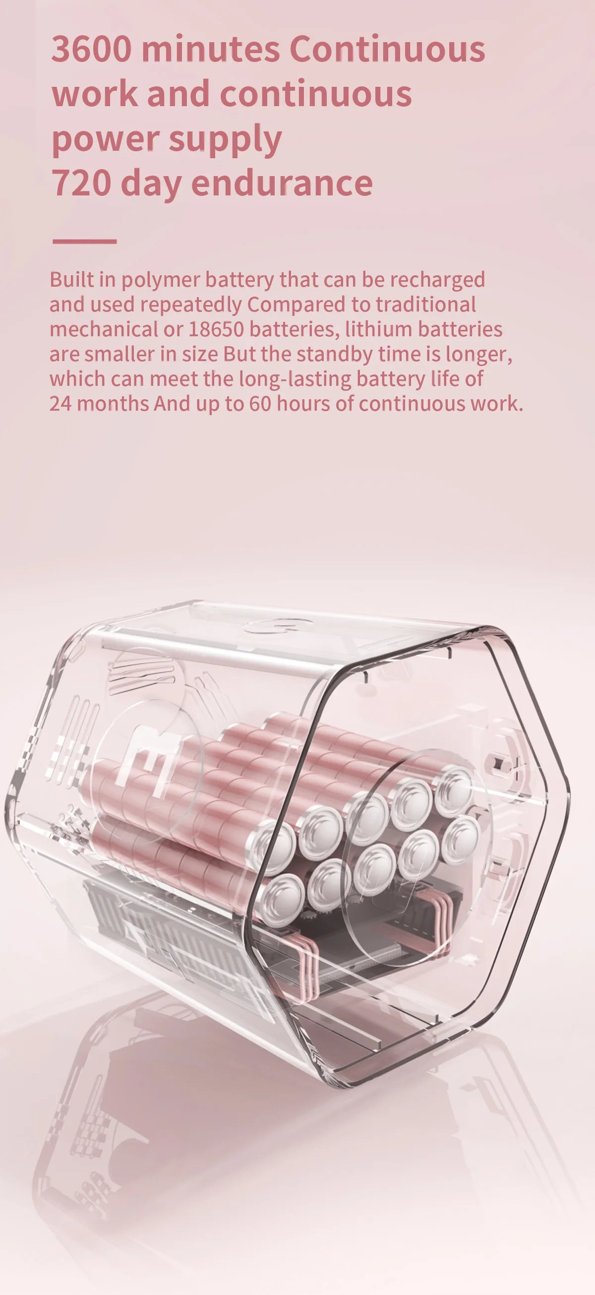 Hexagon LED Flip Timer - close-up of timer display