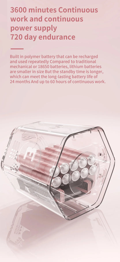 Hexagon LED Flip Timer - close-up of timer display