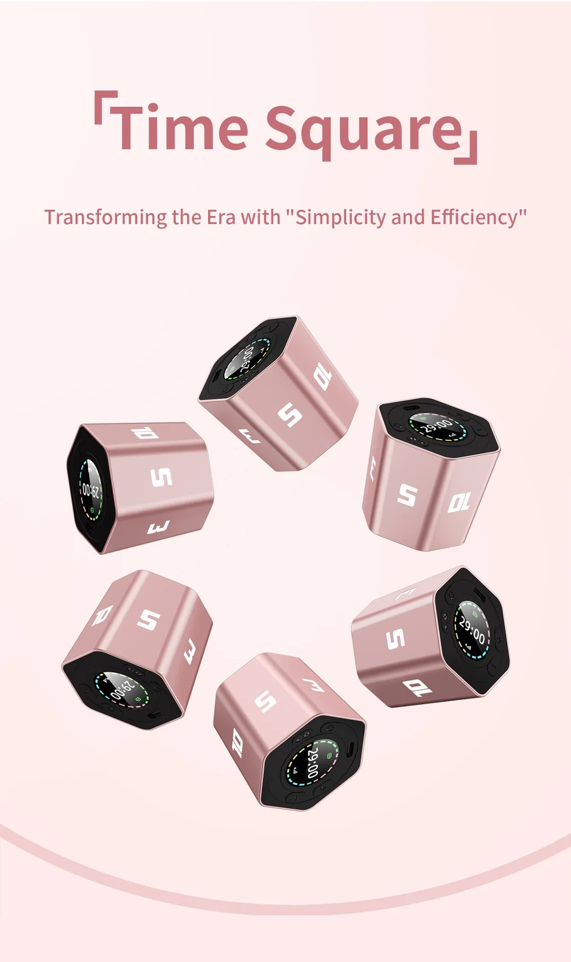 Hexagon LED Flip Timer - colour options display