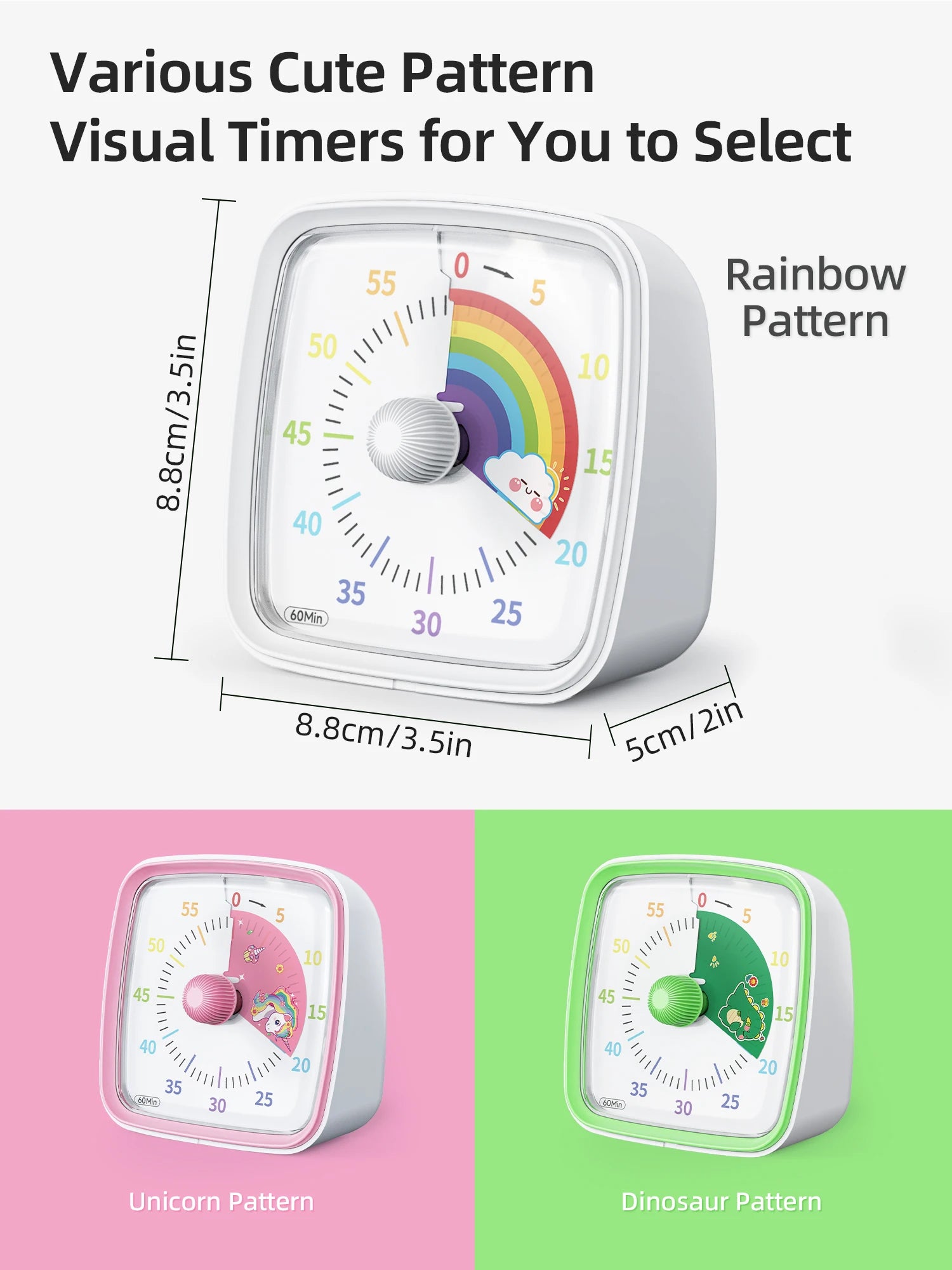 Kids Night Light Visual Timer glowing in dark bedroom