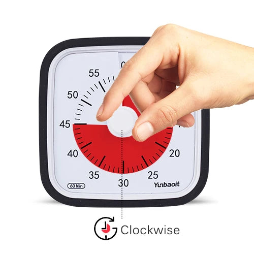 Visual Timer with Protective Case 60 Min - top view