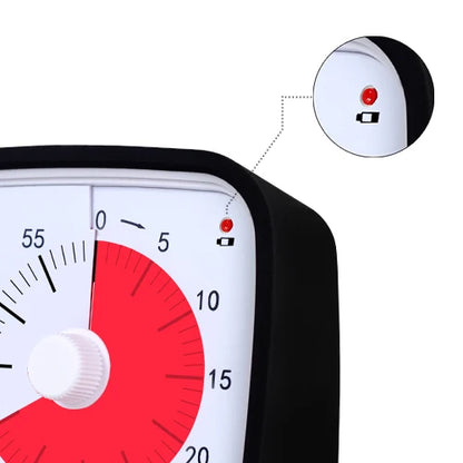 Visual Timer with Protective Case 60 Min - close-up of timer display