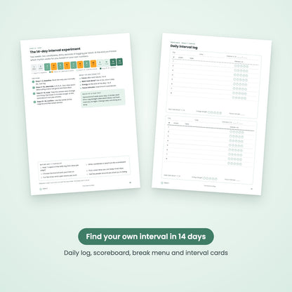 The Interval Atlas — 14-day interval experiment and daily log printables